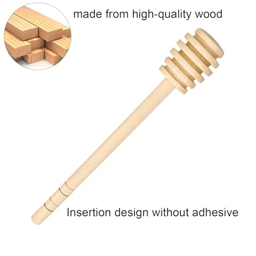 Wooden Honey Dipper Stick Collecting Dispensing Drizzling Jam Portable Wedding Party (15cm)