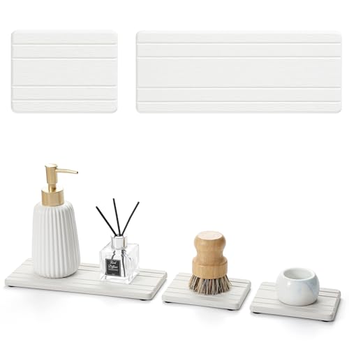 3 Pack Stone Drying Tray (3 Pcs - White - 1pc of 9"x 3.5" and 2pcs of 4.5"x 3.5")