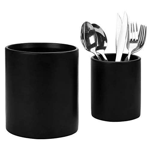 Black Ceramic Utensil Holders