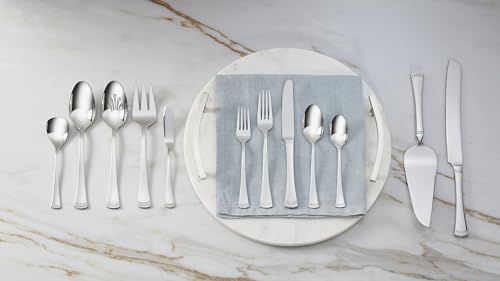 Portola 5 Piece Silverware Serving Set (5-Piece Hostess Set, Metallic)