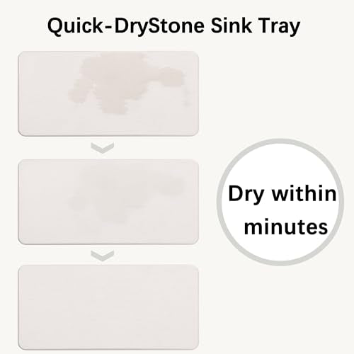 2Pcs Stone Soap Trays Water Absorbing Diatomite Coaster (White / 9.0" x 3.9")