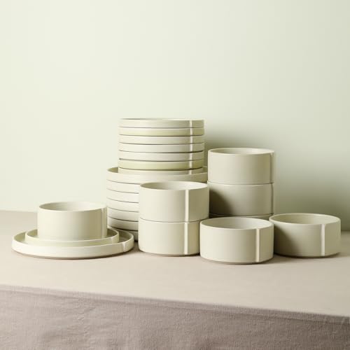 Bao 24 Piece Dinnerware Set Stoneware (Beige / 24-Piece - Service for 8)