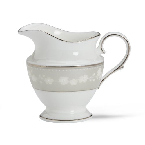 Bellina Bone China Platinum Banded Creamer (Creamer / Lenox Bellina Platinum Fine Dinnerware)
