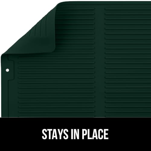 Patented BPA Free Silicone Dish Drying Mat (16" x 12" / Silicone / Hunter Green)