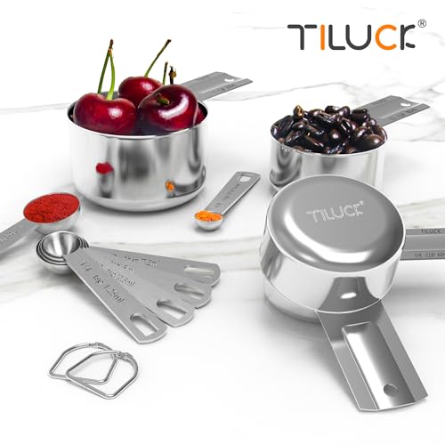 Stainless Steel Measuring Cups & Spoons Set (11 Count)