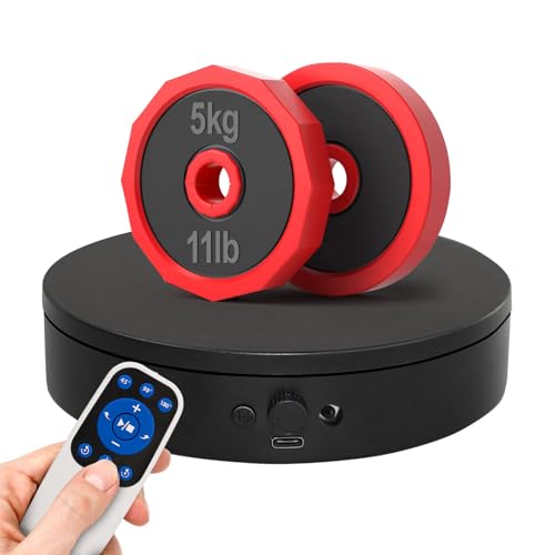Motorized Rotating Display Stand with Remote (7.87inch/Black/11Lbs Load)