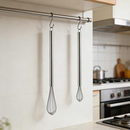 Mini Whisks Stainless Steel Whisk Set 9" 11" (Long Mini / 2 Piece)