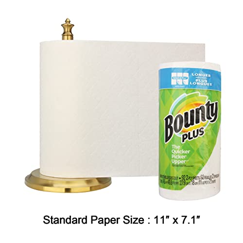 Paper Towel Holder Stand for Kitchen Countertop & Dining Room Table (Brushed Gold / Classical)