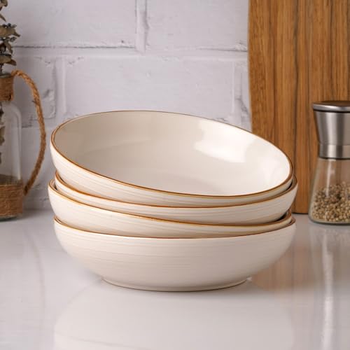 Tempus 8.6'' Pasta Bowls Set of 4 (Antique White / Tempus)