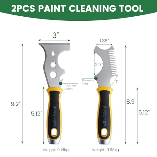 5-in-1 Paint Brush Comb & 12-in-1 Painter Tool Scraper (12 in 1+5 in 1 Paint Brush Comb)