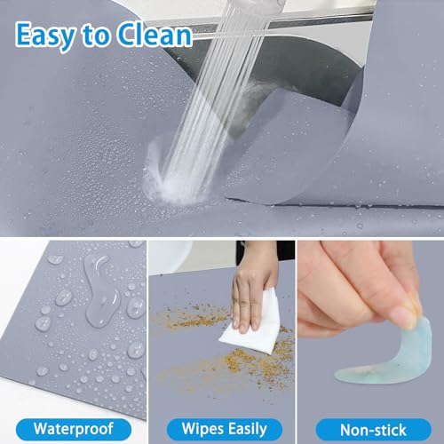Extra Large Silicone Mat 78.74”x19.69”x0.08” (Dark Gray / 78.7"L x 19.7"W)