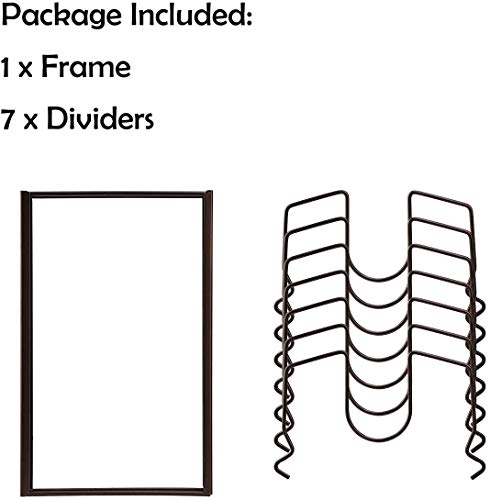 Pot Lids Organizer Rack for Cabinet and Countertop (Brown / Lid Organizer)