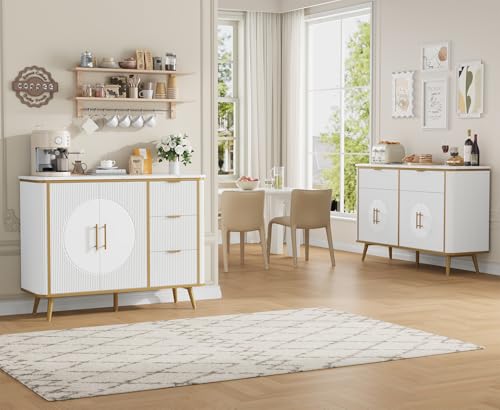47.2" Buffet Storage Cabinet (White-2draws)