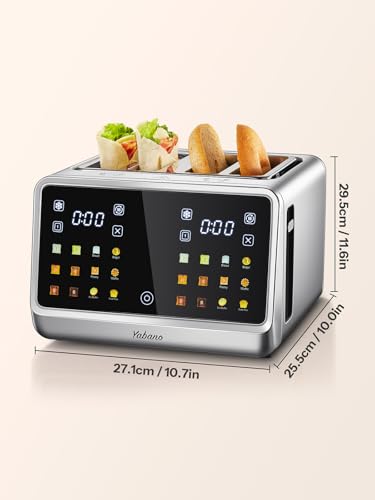 4 Slice Toaster Smart Touch Control with Extra Wide Slots