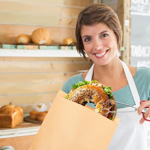 600 Pack Paper Sandwich Bags 10x10 inch Wax Paper Bags for Bakery (Kraft-600PCS / 10x10 inch)