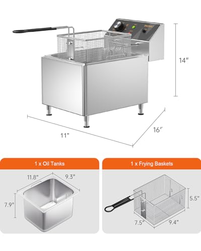 Deep Fryer with Single Basket (12.7Qt)