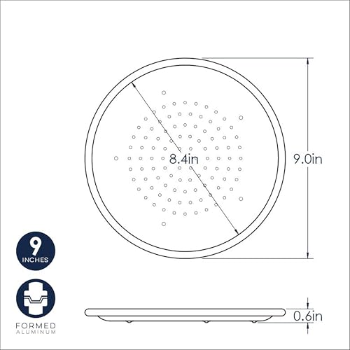 Naturals 9" Hot Air Perforated Aluminum Pizza Crisper