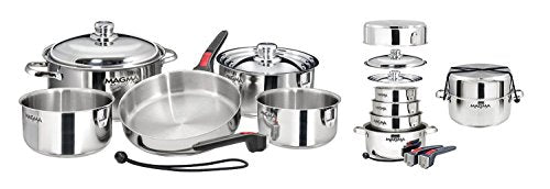 A10-360L-IND 10 Piece Stainless Steel Nesting Cookware Set (Stainless Steel / 10 Piece)