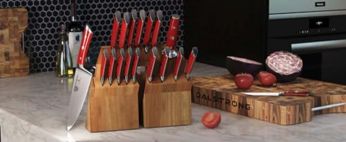 18 Pc Colossal Knife Block Set (18-Pc / Red)