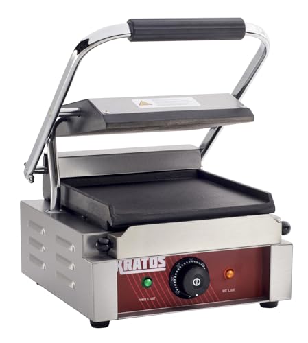 Commercial Electric Panini Sandwich Grill with Smooth Plates (Small w/ Smooth Plates)
