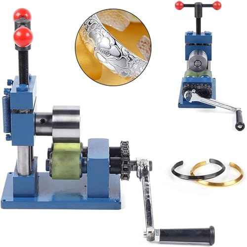 Ring Bender Tool Manual Rolling Mill for DIY Jewelry, Hand Crank Bending Machine for Bracelets and Rings, Metal Bender for Jewelry Making