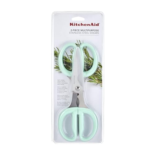 Classic 2 Piece Multipurpose Kitchen Shear Set with Blade Sheath (Spearmint / 2 Pack)