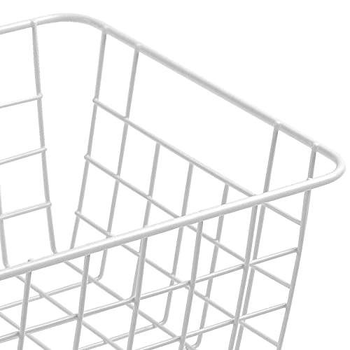 11" Upright Freezer Storage Baskets (White / 11"-2Pack)