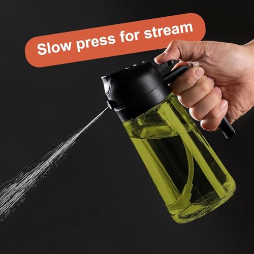 16oz 470ml Olive Oil Dispenser for Kitchen with Stickers (Light-Proof /w Stickers / Black-02)