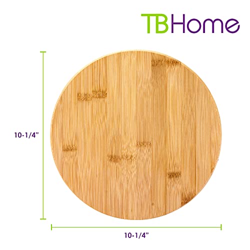 10 Inch Bamboo Lazy Susan Turntable for Kitchen (10" Lazy Susan)