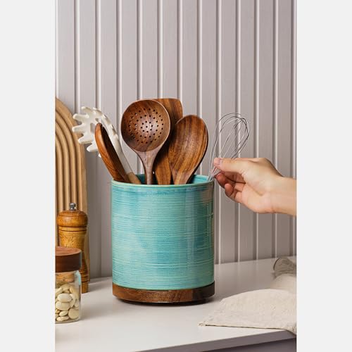 Utensil Holder (Turquoise)