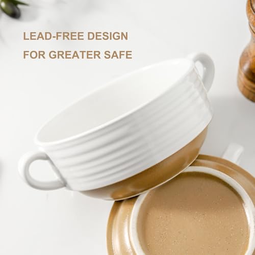 French Onion Soup Bowls (White / 20oz - 4pcs)