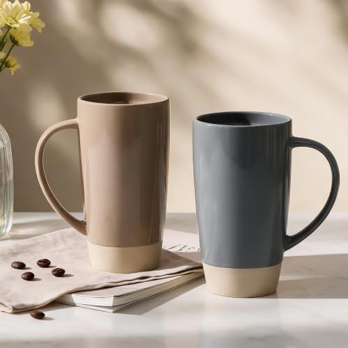 Milkyway Coffee Mugs (Milkyway-Cinnamon Brown and Dark Gray / 2pcs)