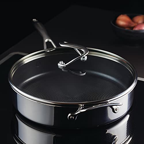 Clad Stainless Steel Saute Pan with Lid and Hybrid SteelShield and Nonstick Technology (Saute Pan (5 Quart))