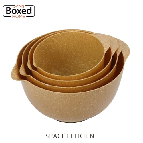 4.5 Quart Large Plastic Mixing Bowls Set (Deep yellow)