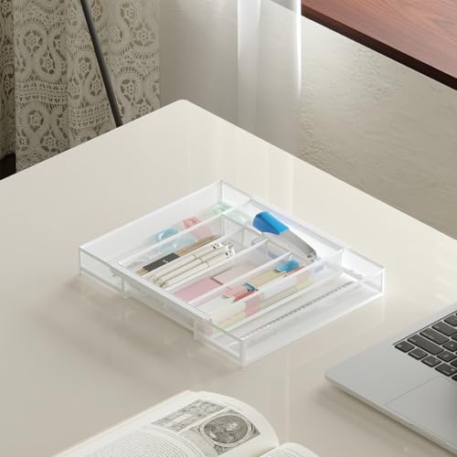 Expandable Kitchen Utensil Organizer (White / Expandable 9.6"~16.1" x 13.8")