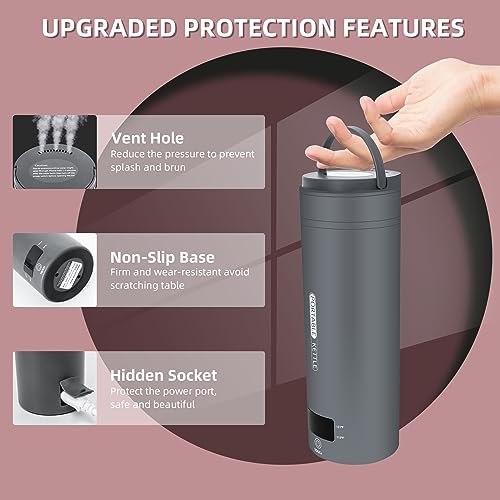 Portable Electric Kettle Travel (Grey)