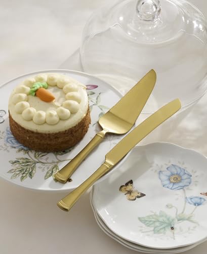 Portola Satin Gold Silverware Cake Dessert Set (Dessert Set, Gold)