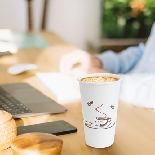 180 Pack 16 oz Coffee Cups (White / 16OZ-180PACK)