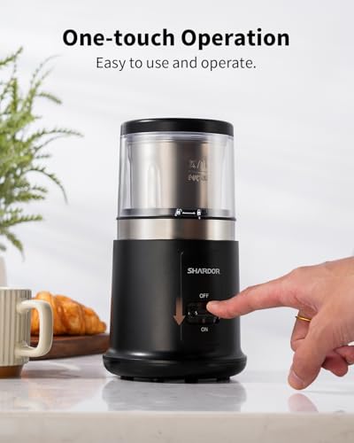 One Touch Coffee Grinder Electric (Black / 1 BOWL)