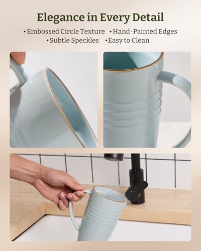 Jupiter Large Coffee Mug (Jupiter-Light Blue and Vanilla White / 2pcs)