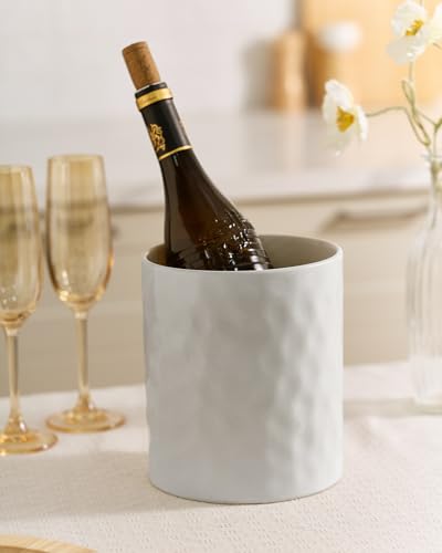 Ceramic Utensil Holder (Matte White)