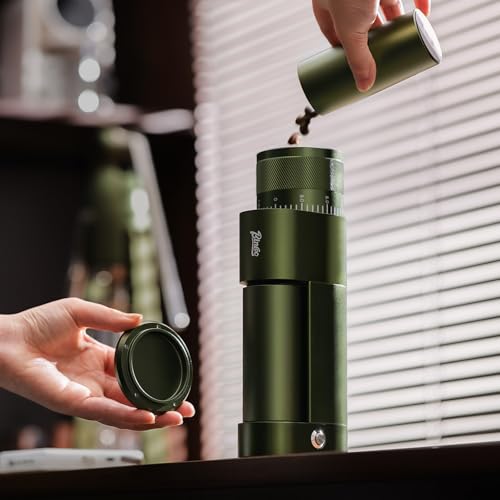 DM09 Coffee Grinder Electric with CNC Steel Burr (Green)