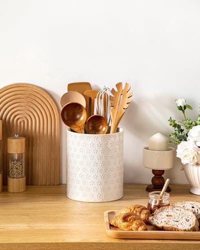 LYDIA Ceramic Utensil Holders (Five-Leaf Grass)