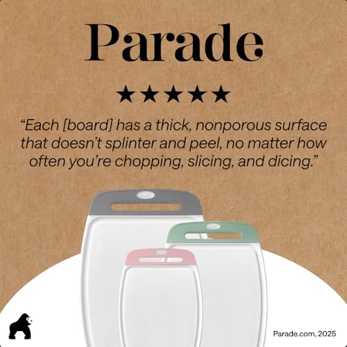 BPA Free Reversible Cutting Board (Gray/Mint/Light Pink / Large (Pack of 3))