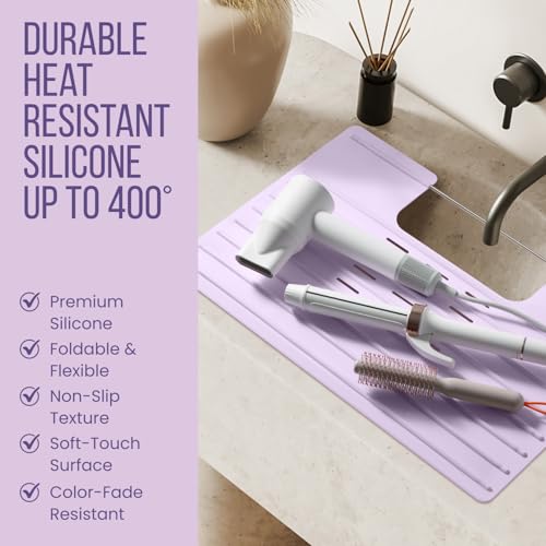 Bathroom Sink Cover for Counter Space (Lavender / Large)