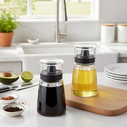 2 Pcs Oil and Vinegar Dispenser Set