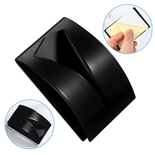 4 Pcs Self Adhesive Kitchen Towel Hook Holder (Black)