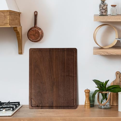 Walnut Wood Cutting Board for Kitchen (15"L x 10"W)