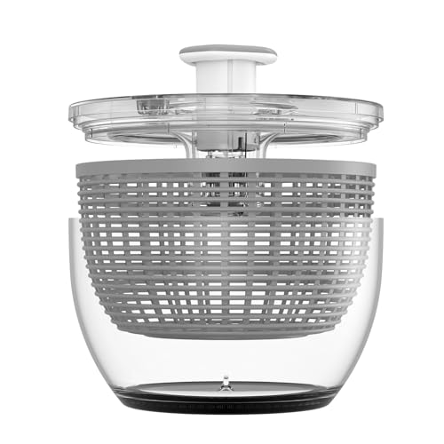 Salad Spinner Large Lettuce Spinner Kitchen Gadgets (6.3QT / Gray)