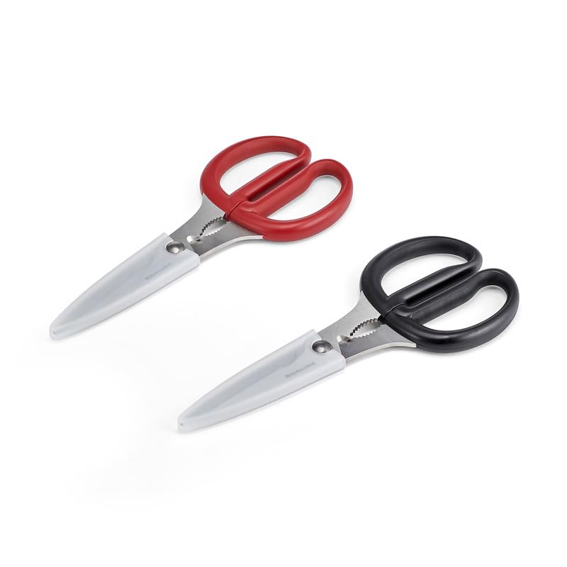 2 Piece Multipurpose Shear Set (Red/Black / 2 Pack)